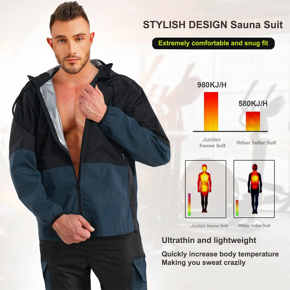 Junlan Men Thermo Sweat  Sauna Hooded Sweatshirt