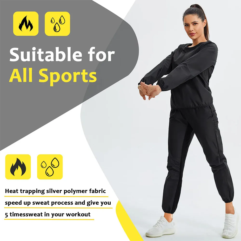 Junlan Women Sauna Workout Sweat Jacket