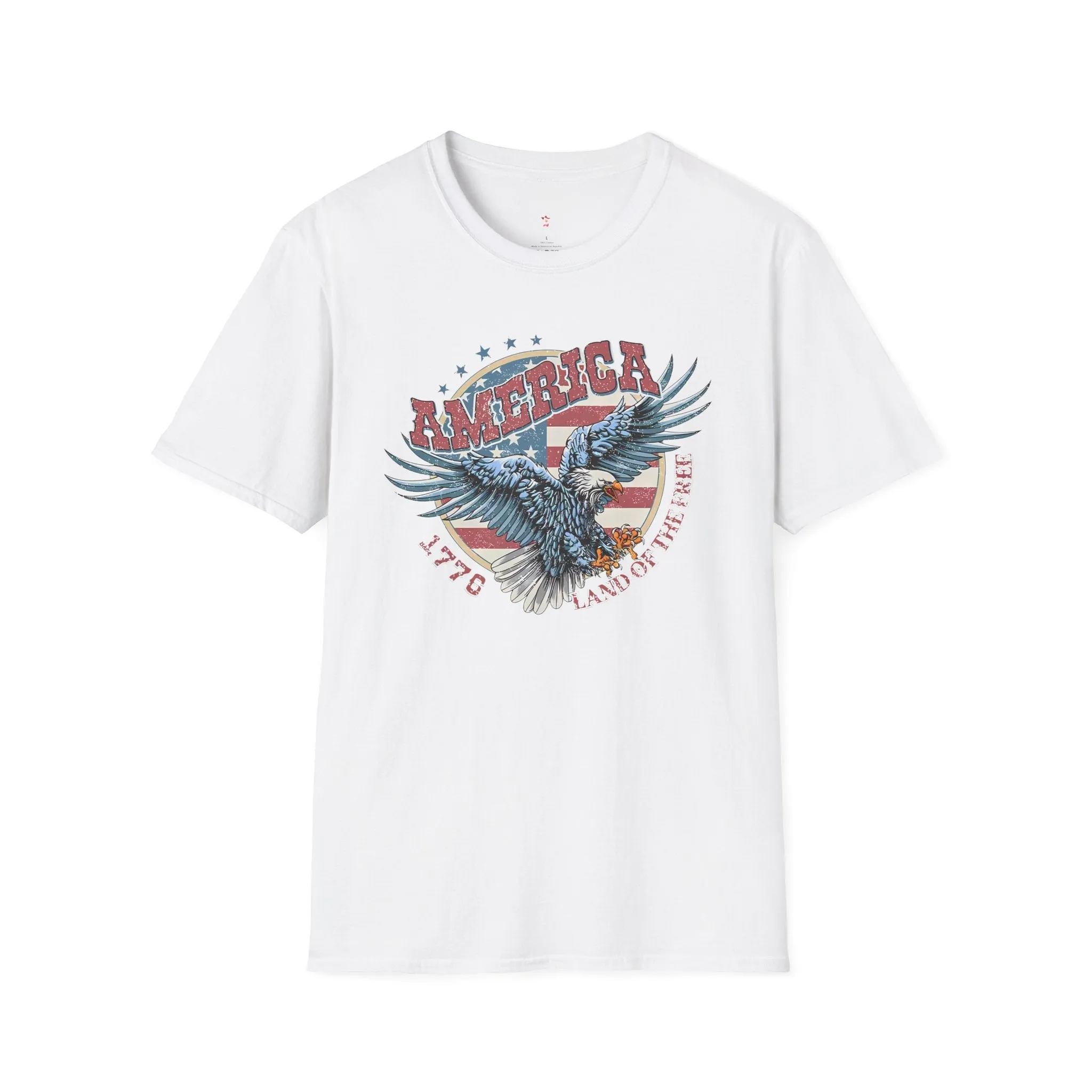 Land of the Free Tee, 4th of July, Independence Day, Softstyle T-Shirt