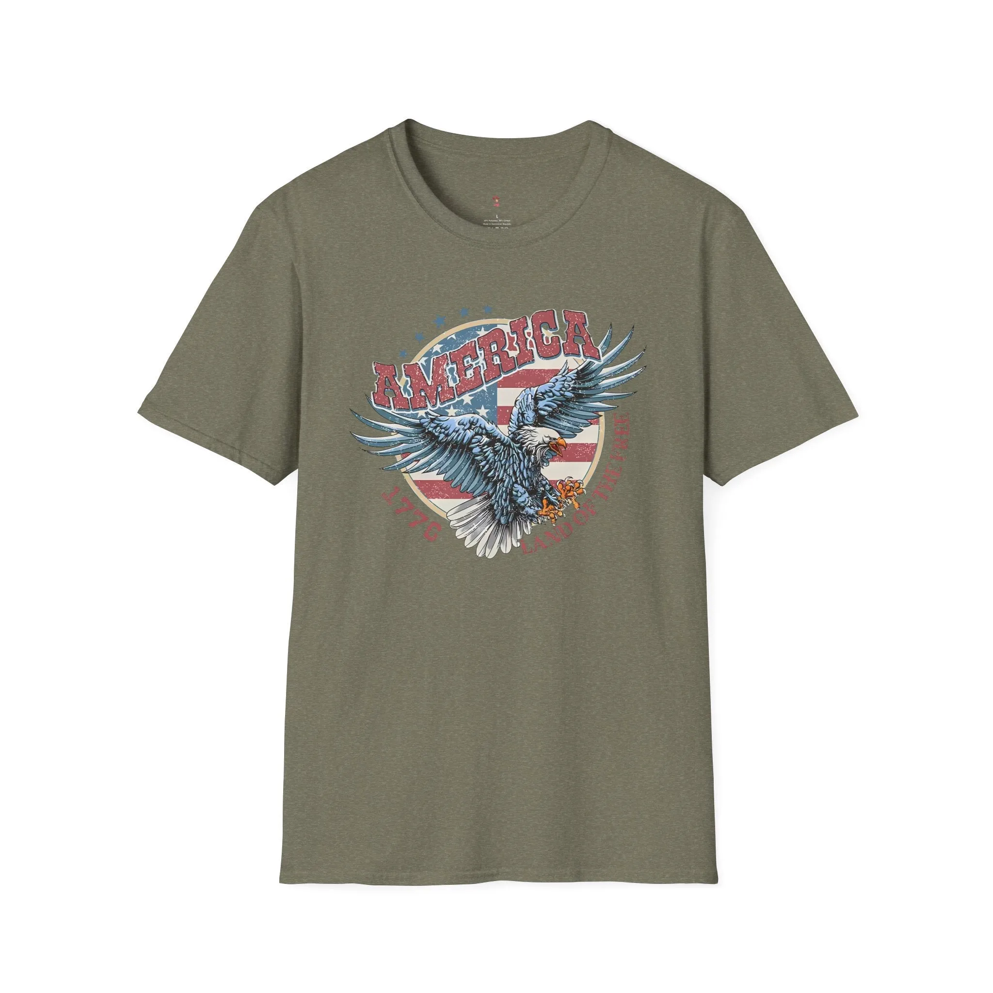 Land of the Free Tee, 4th of July, Independence Day, Softstyle T-Shirt
