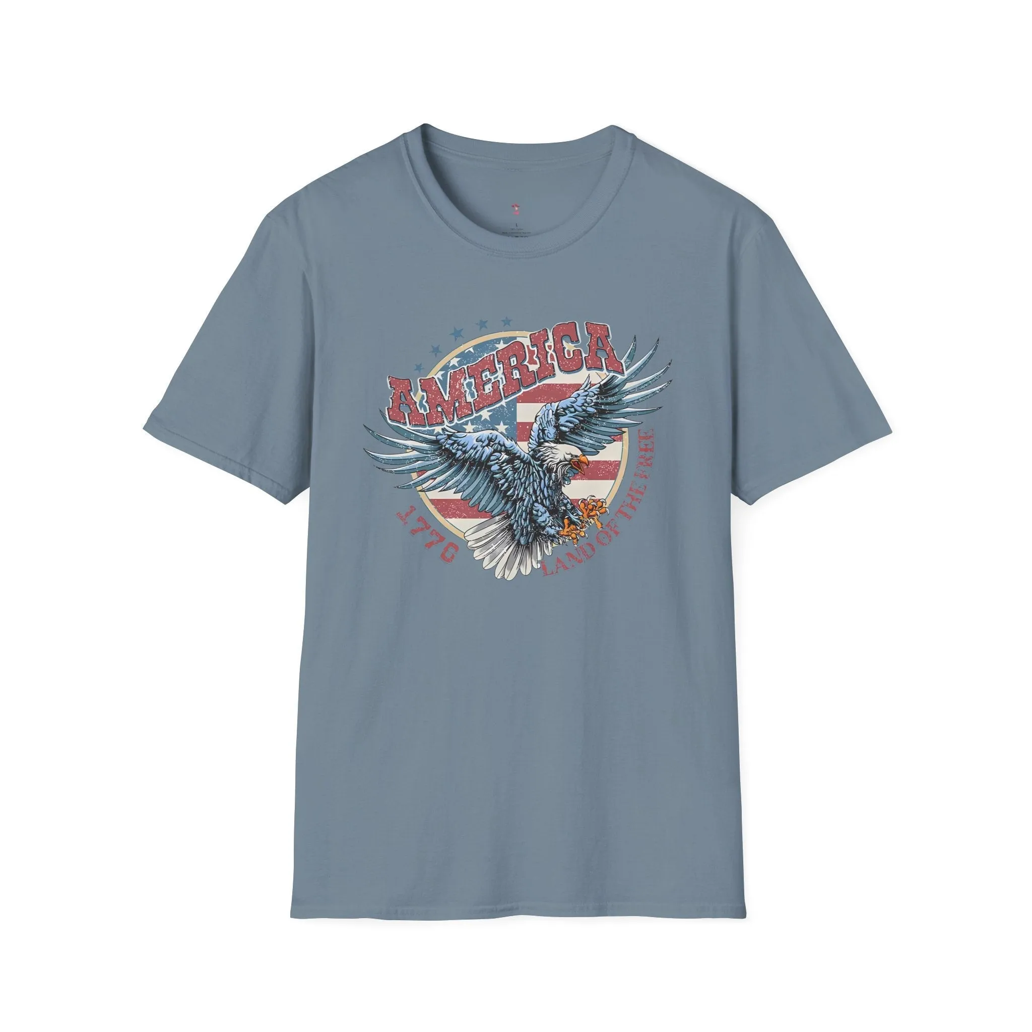 Land of the Free Tee, 4th of July, Independence Day, Softstyle T-Shirt