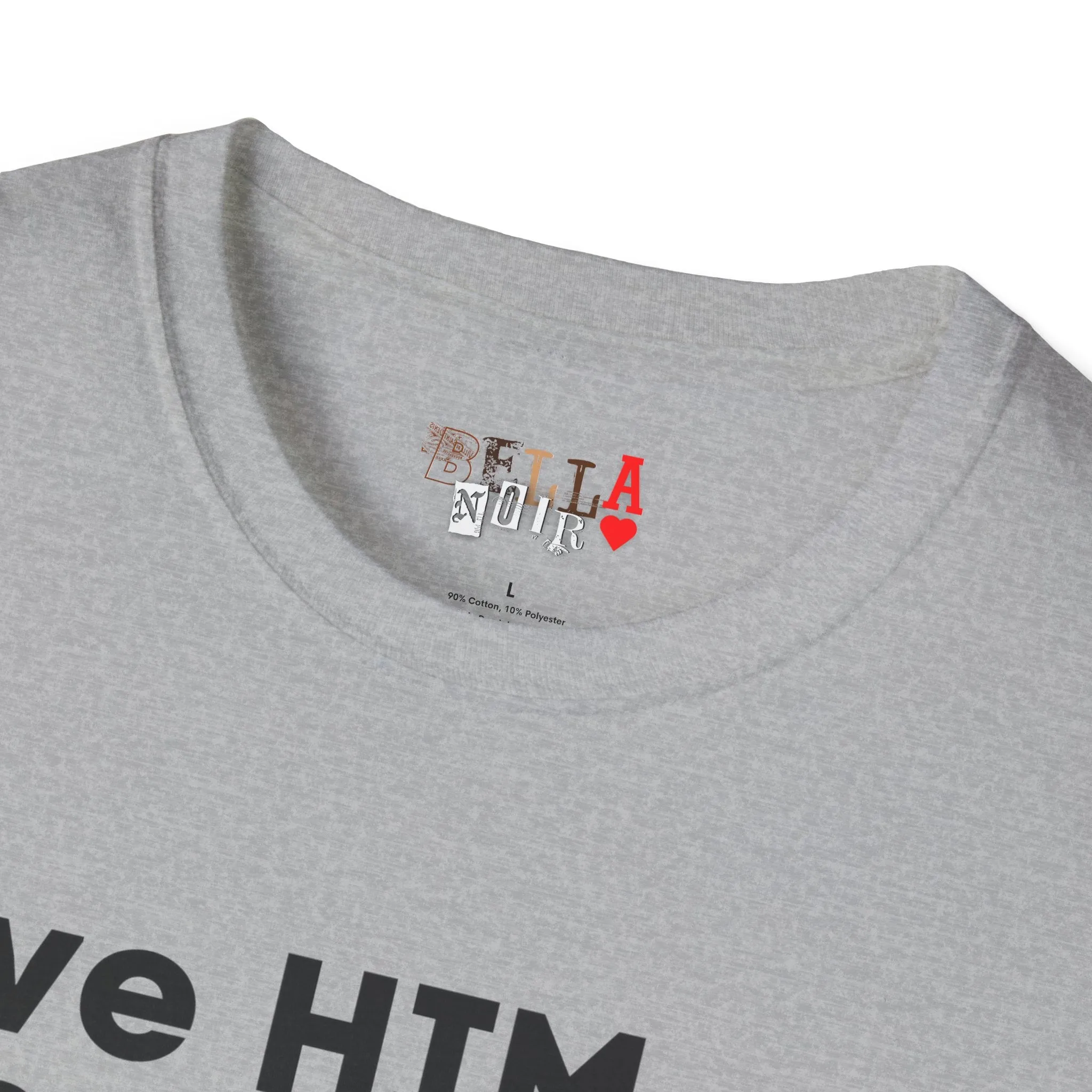 Love HIM Uplift HIM Black Letters Unisex Softstyle T-Shirt