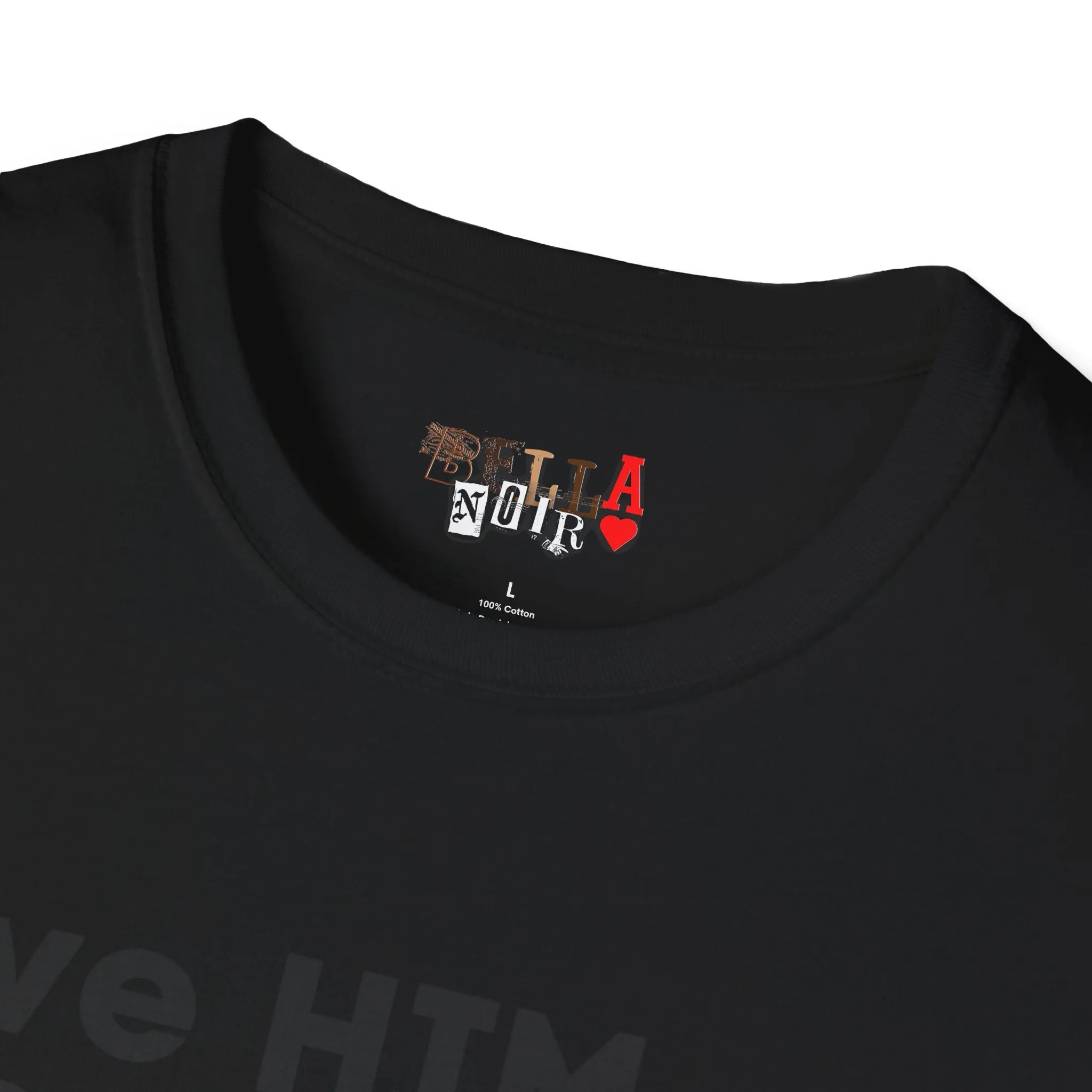 Love HIM Uplift HIM Black Letters Unisex Softstyle T-Shirt
