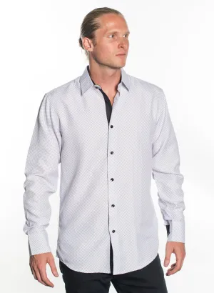 LSWG-399 MEN'S PRINTED LONG SLEEVE DRESS SHIRT