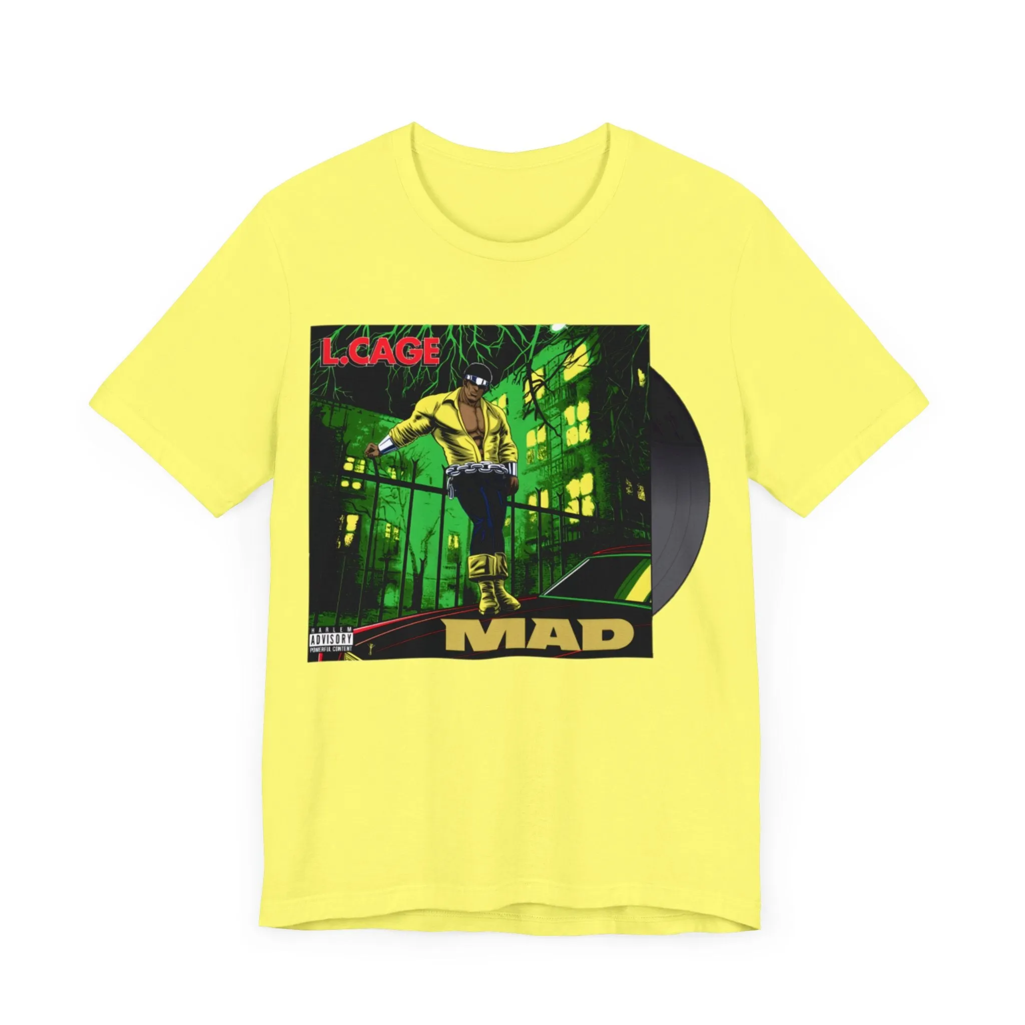 Luke Cage Records: Unisex Jersey Short Sleeve Tee
