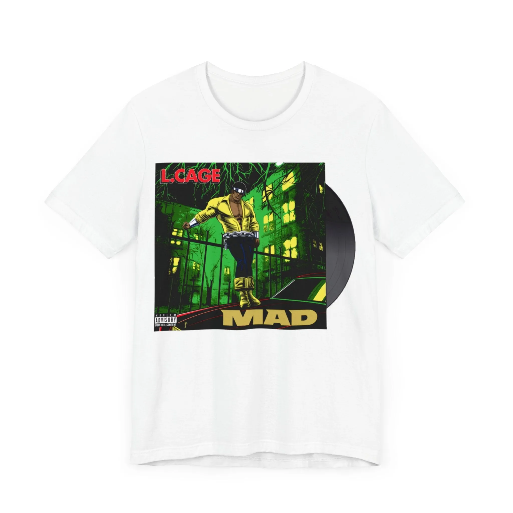 Luke Cage Records: Unisex Jersey Short Sleeve Tee