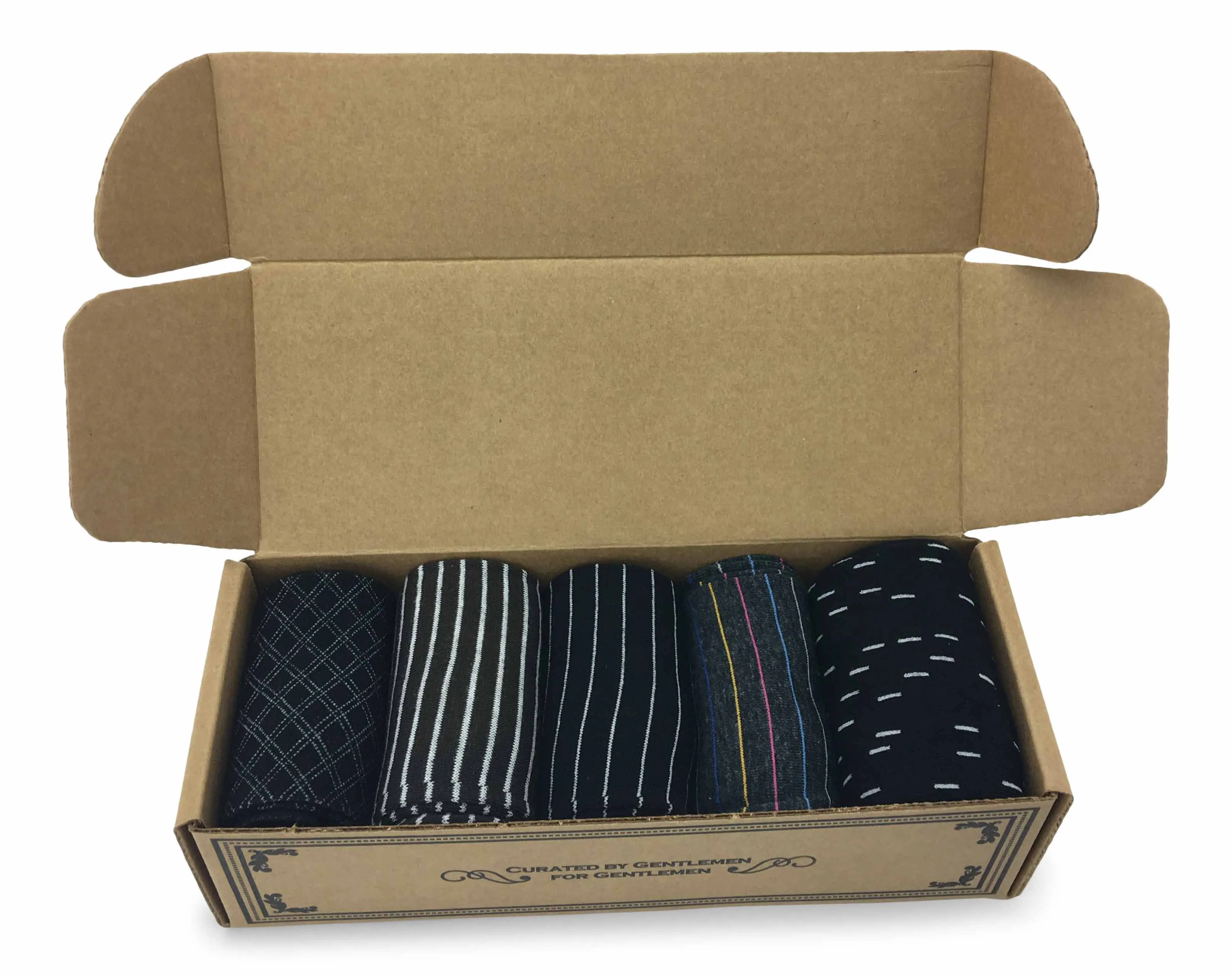 Men Novelty Fashion Dress Socks-5 Pair Fancy Power Sock-Fun Colorful Theme Socks