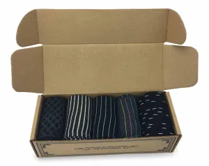 Men Novelty Fashion Dress Socks-5 Pair Fancy Power Sock-Fun Colorful Theme Socks