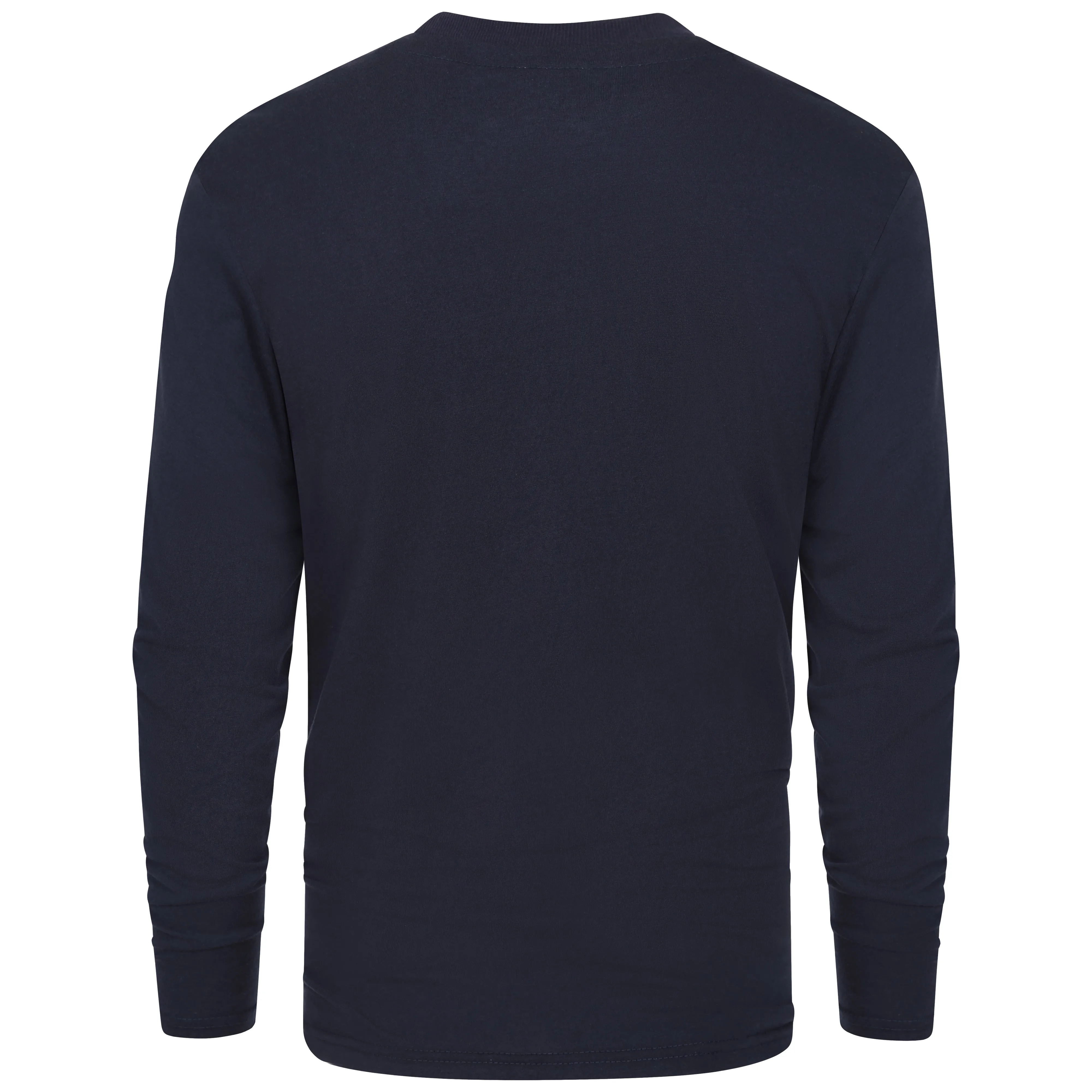 Men's 3 Pack Plain Long Sleeve Crew Neck T-Shirts