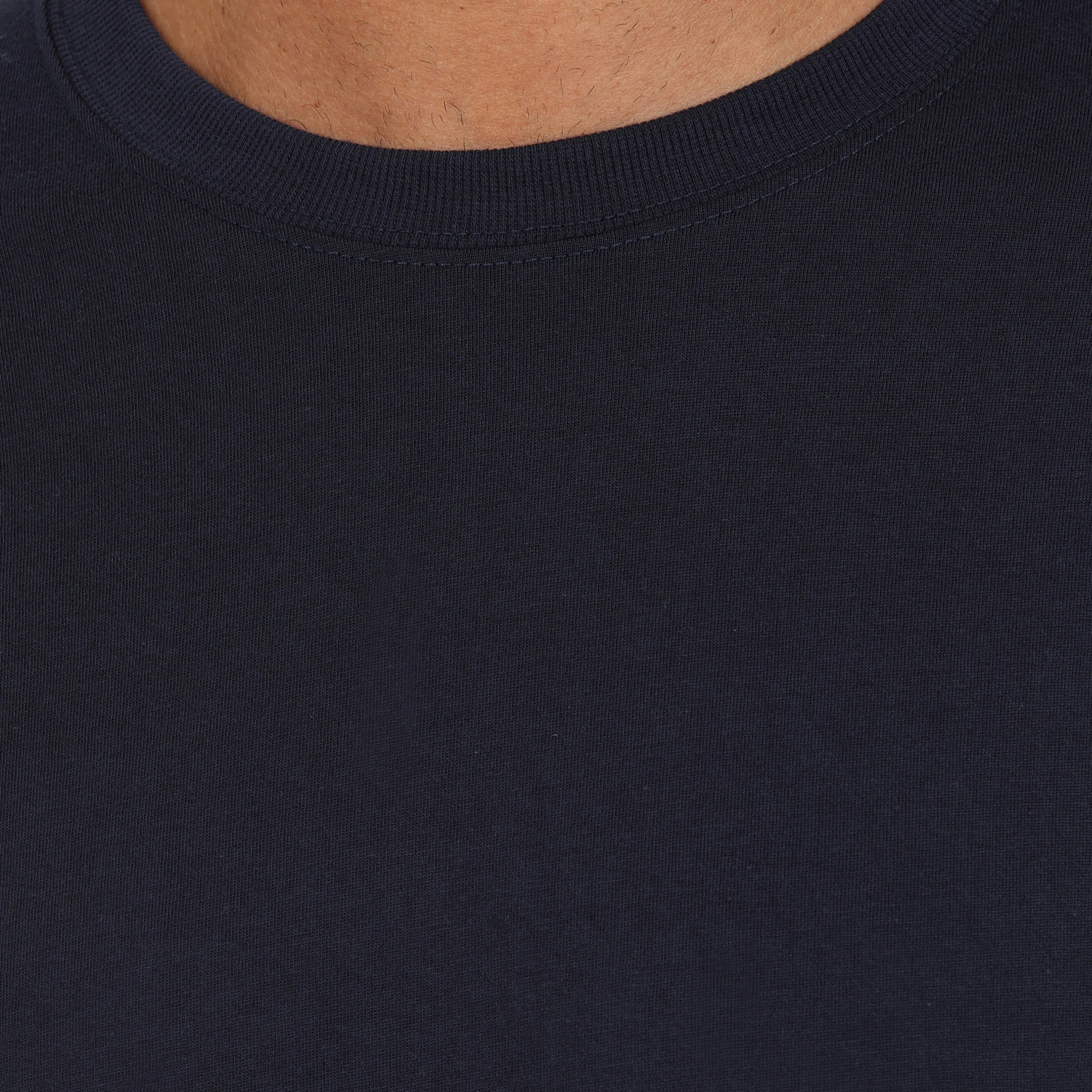 Men's 3 Pack Plain Long Sleeve Crew Neck T-Shirts