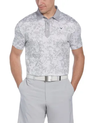 Mens Callaway X All-Over Abstract Camo Print Golf Polo