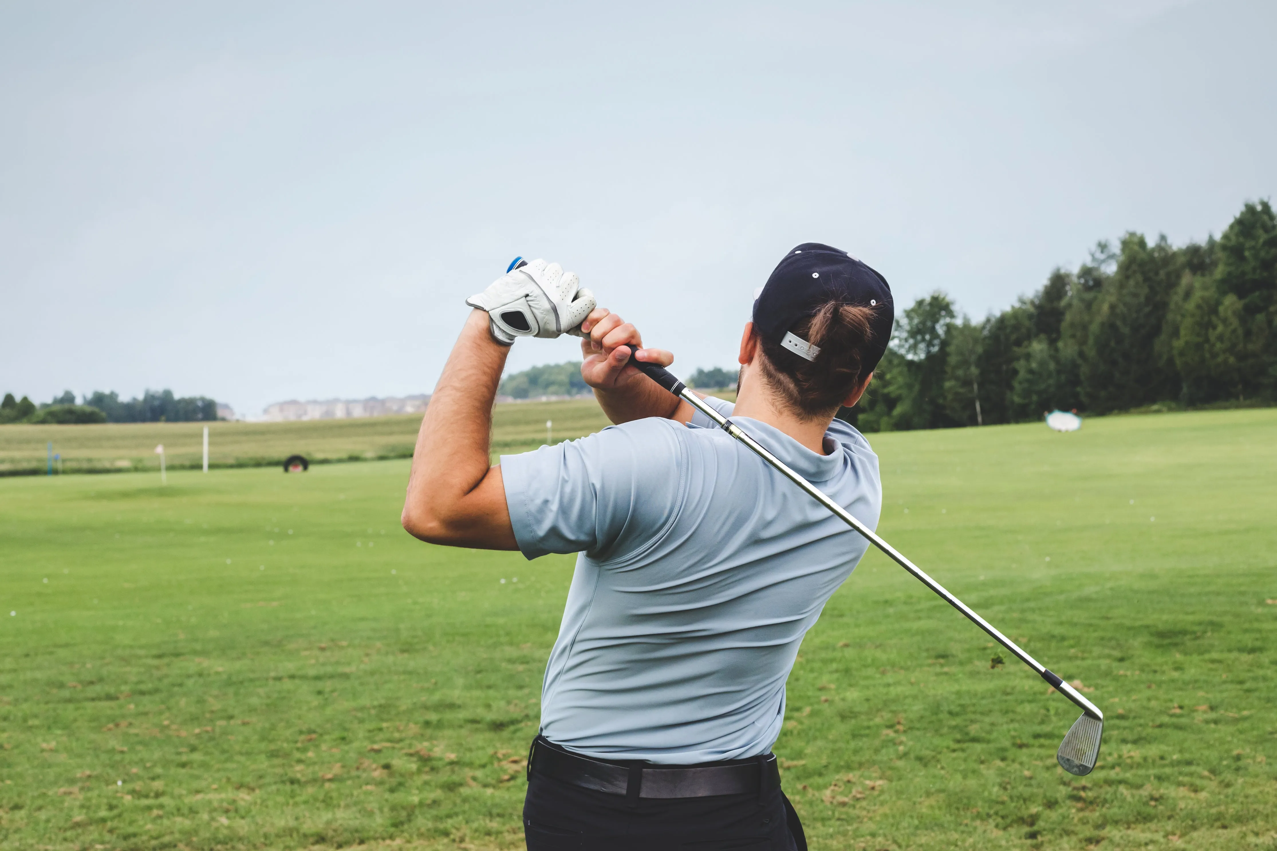 Men's Dry Fit Golf Polo - Black Marl
