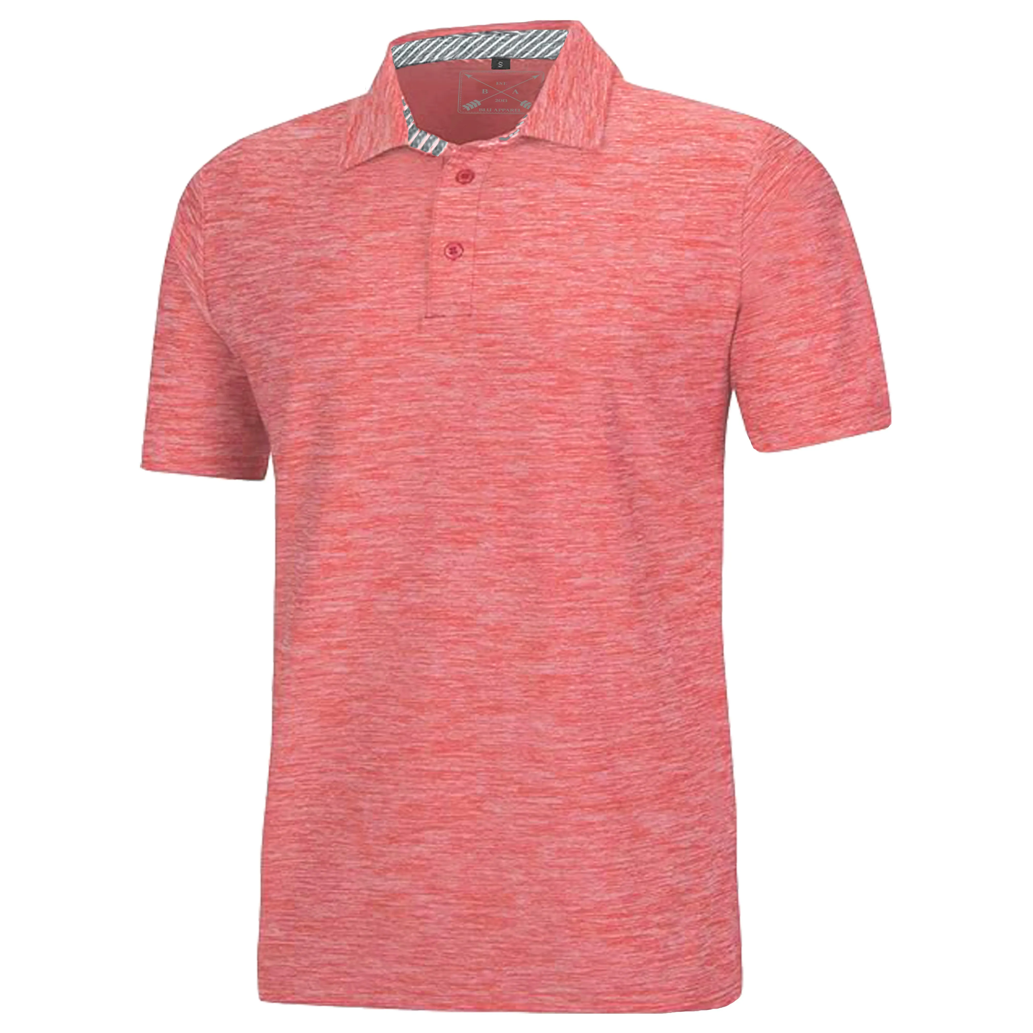 Men's Dry Fit Golf Polo - Black Marl
