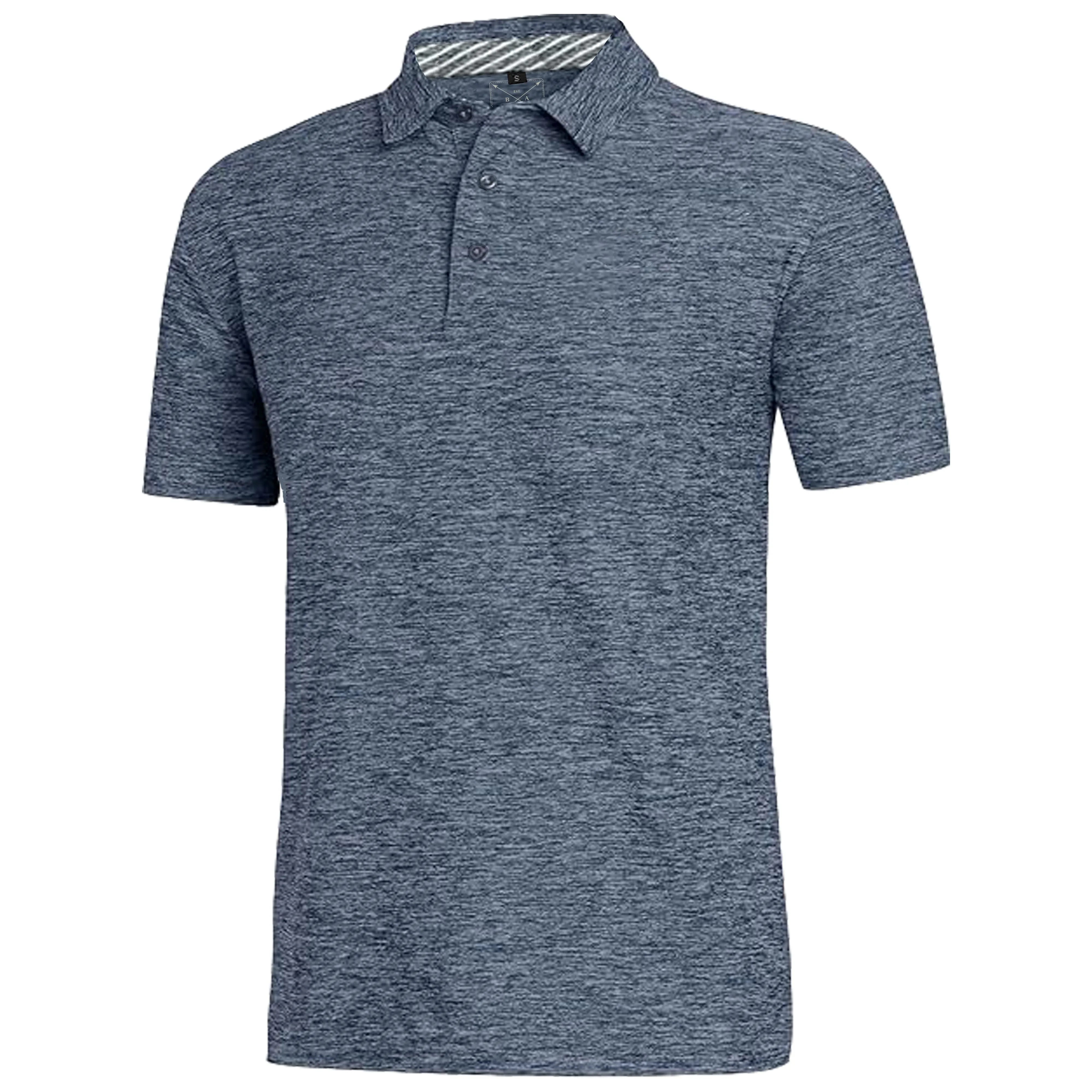 Men's Dry Fit Golf Polo - Black Marl