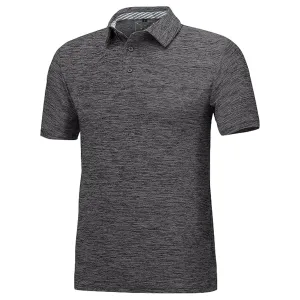 Men's Dry Fit Golf Polo - Black Marl