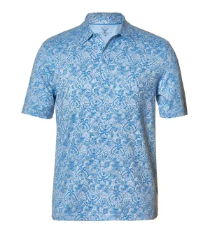 Men's Nicoby | Paisley Performance Polo | Blue