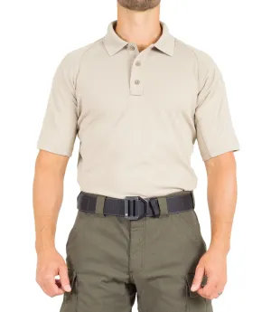 Men's Performance Short Sleeve Polo / Silver Tan