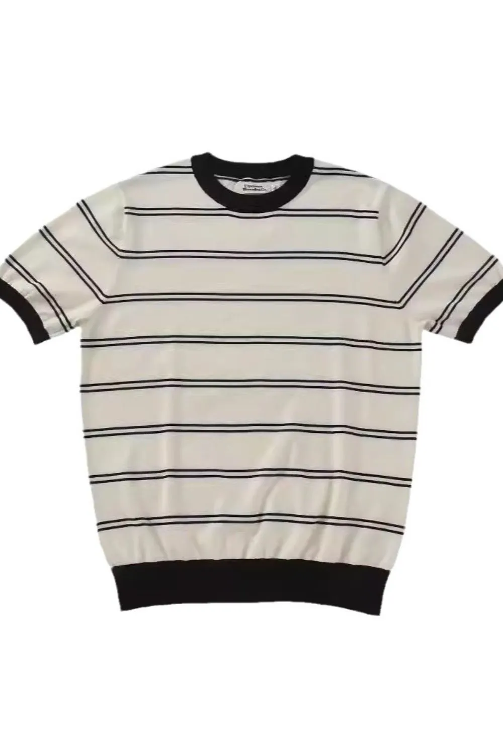 Men's Plus Size Round Neck Striped T-Shirt