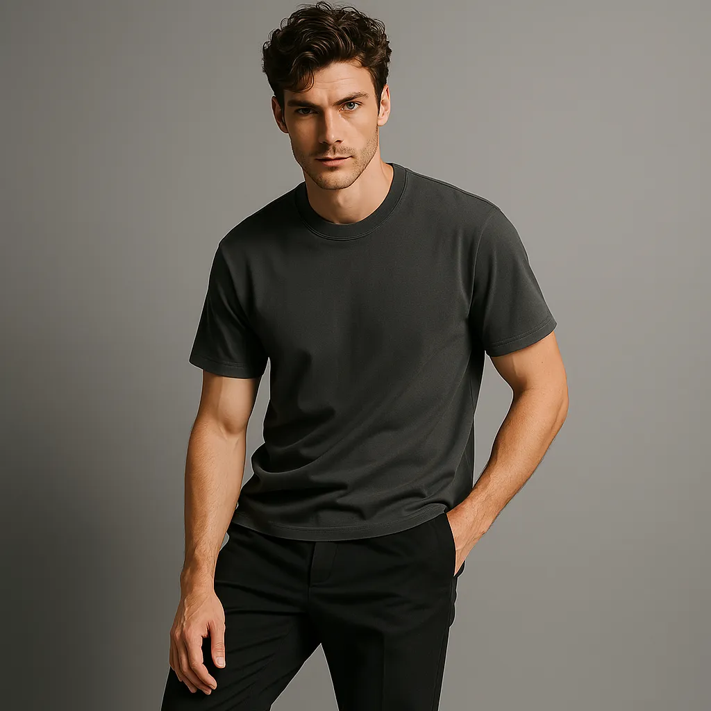 Men's Premium Cotton Crew Neck T-Shirt | Soft Fabric, Breathable, Casual Fit for Everyday Wear