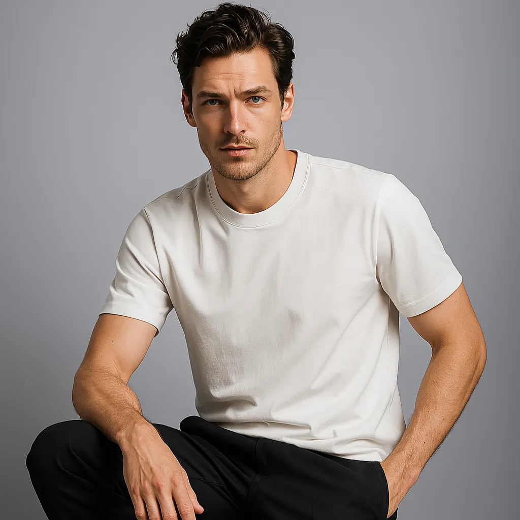 Men's Premium Cotton Crew Neck T-Shirt | Soft Fabric, Breathable, Casual Fit for Everyday Wear