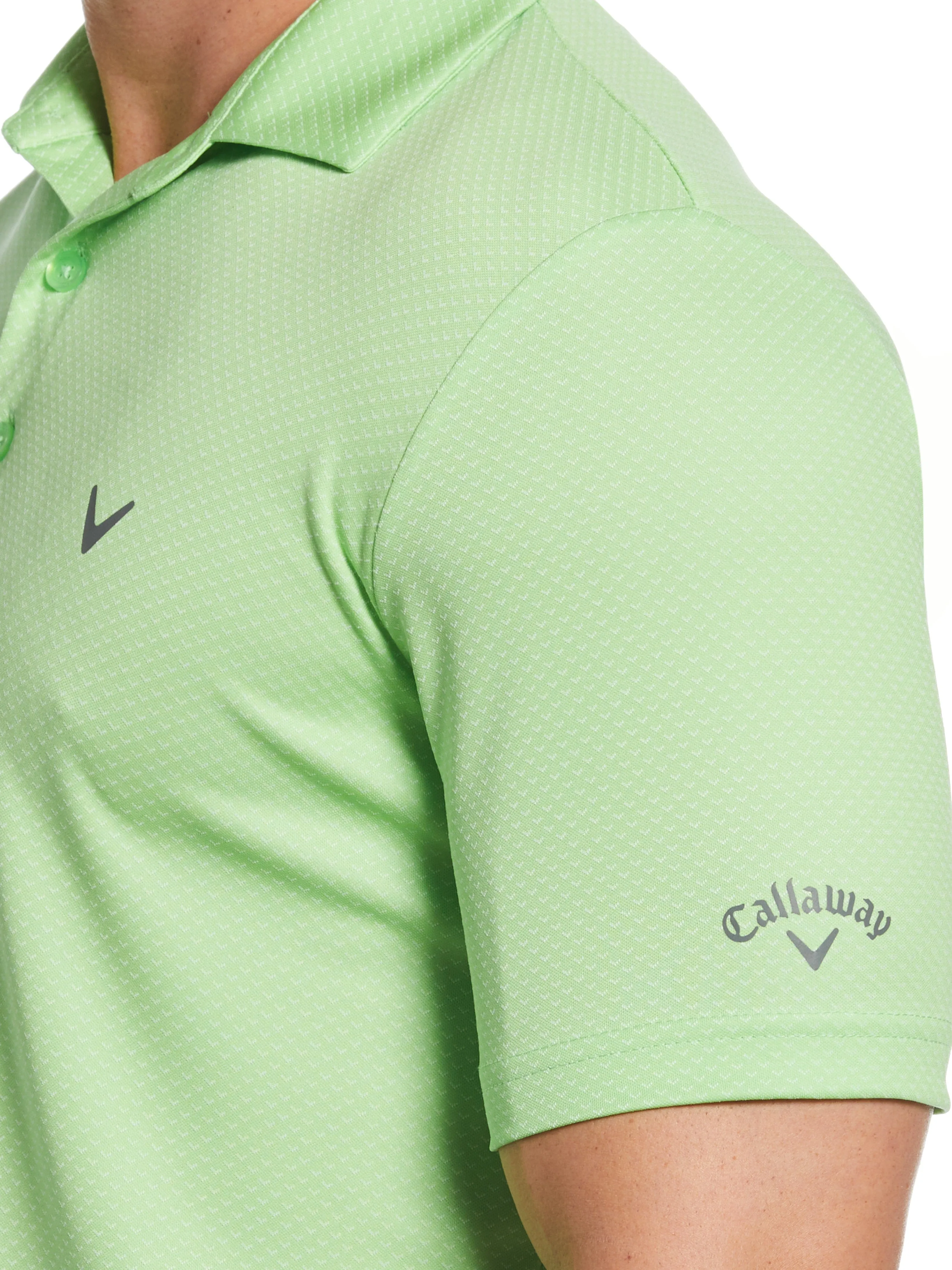 Mens Pro Spin Chevron Jacquard Golf Polo