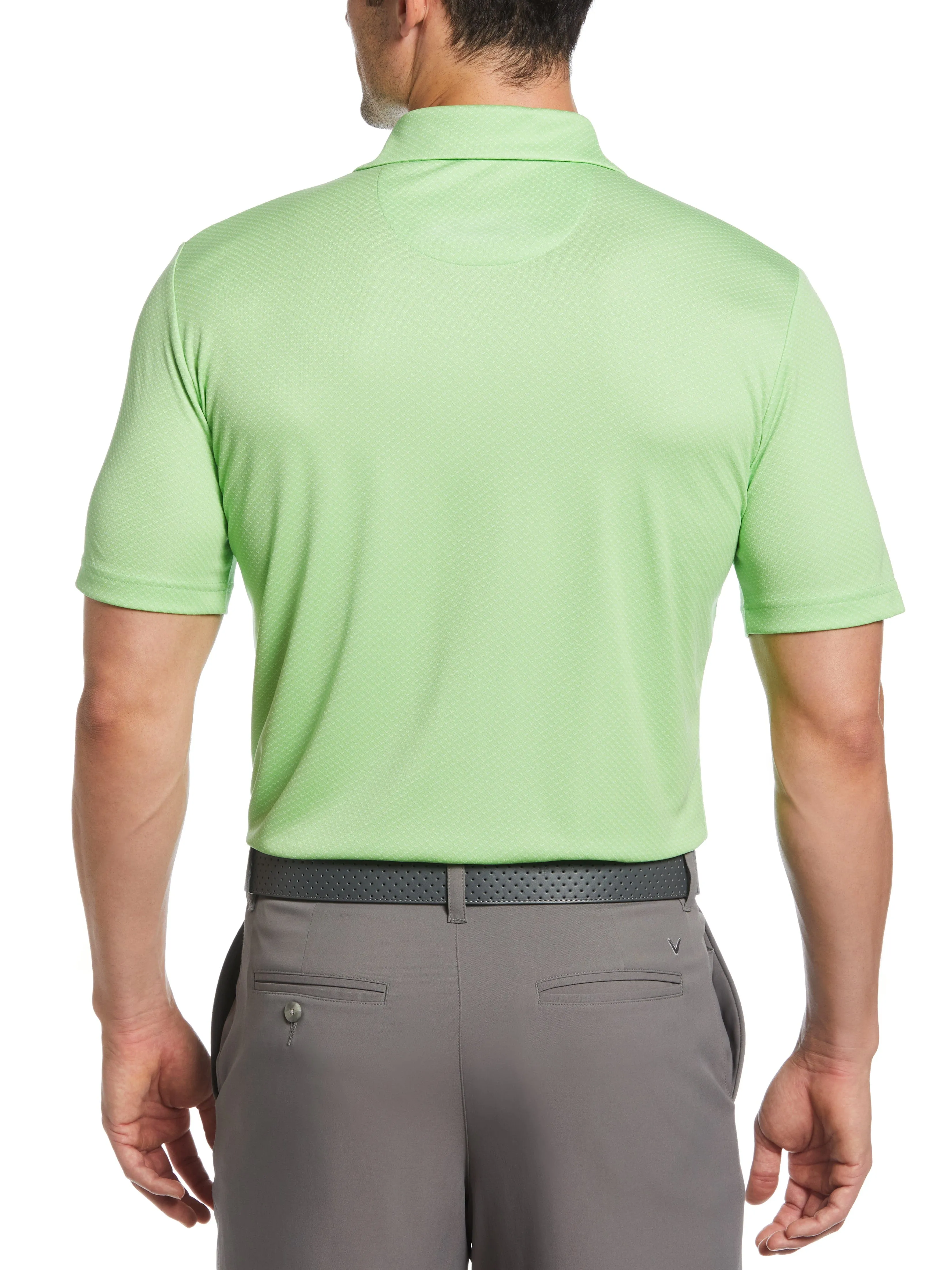Mens Pro Spin Chevron Jacquard Golf Polo