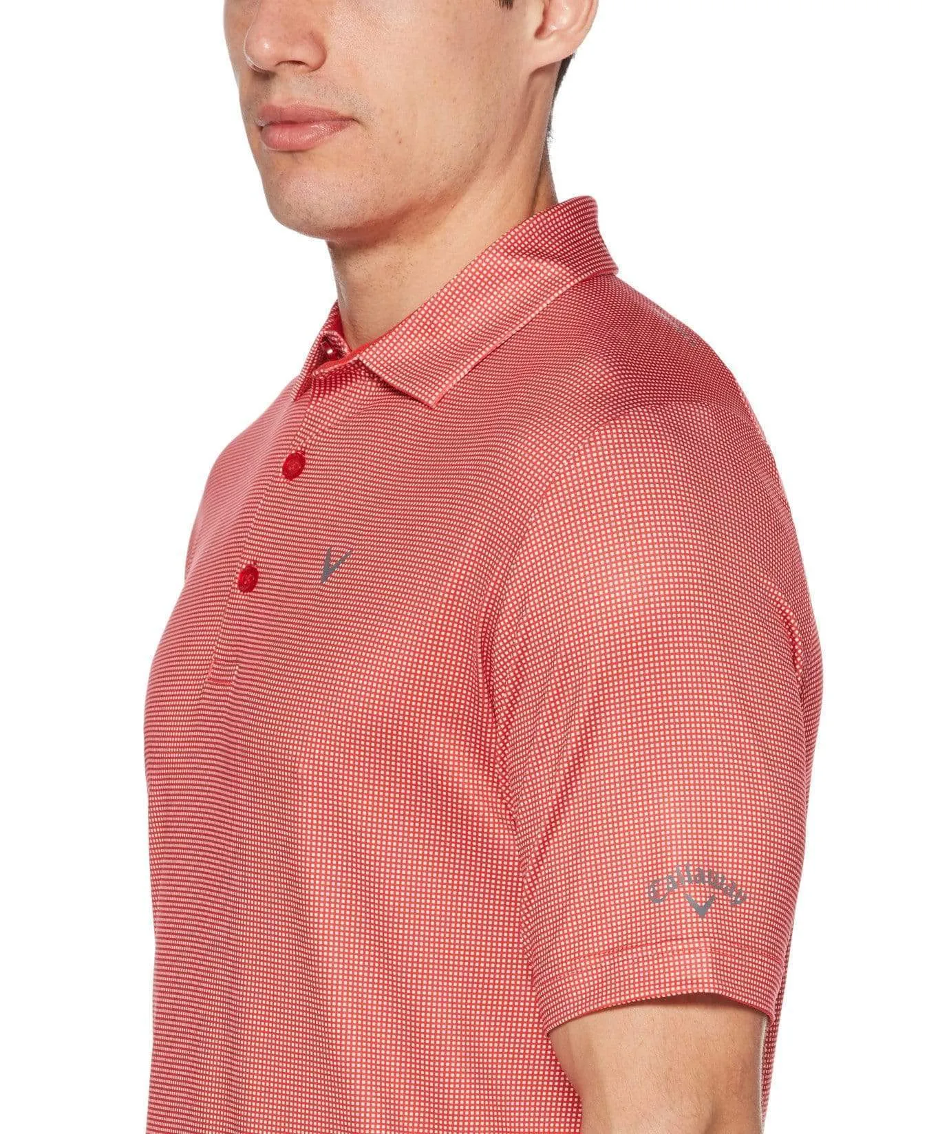 Mens Swing Tech™ Gingham Printed Polo