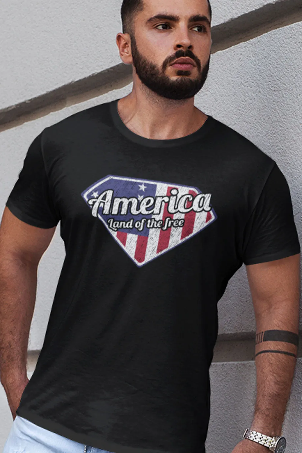 Men's T-Shirt - America Land Of The Free (Made in the USA)