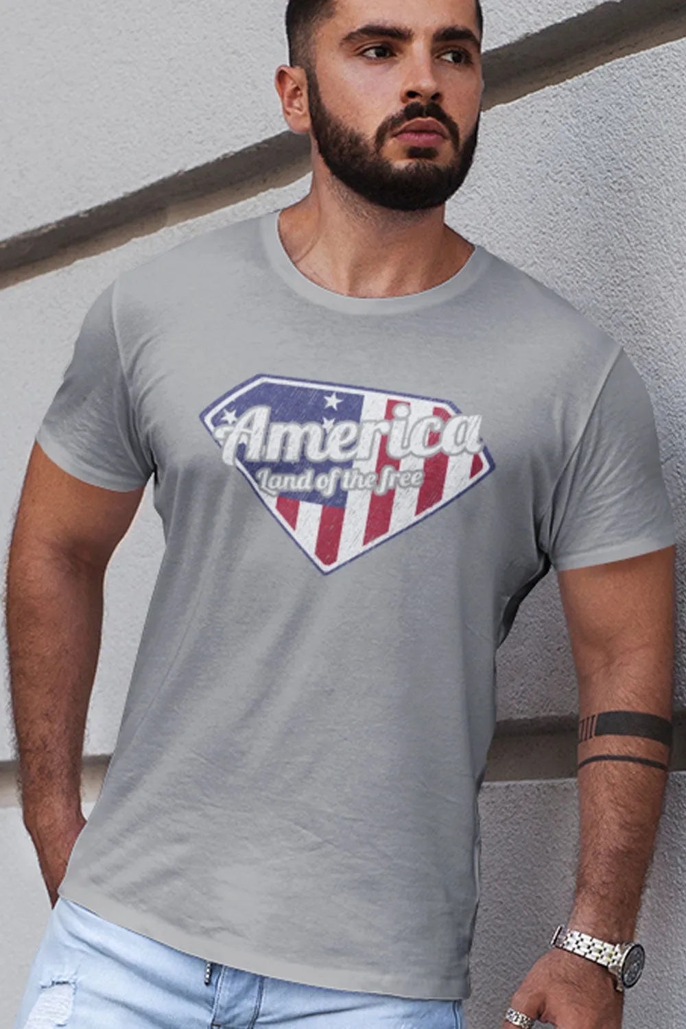 Men's T-Shirt - America Land Of The Free (Made in the USA)