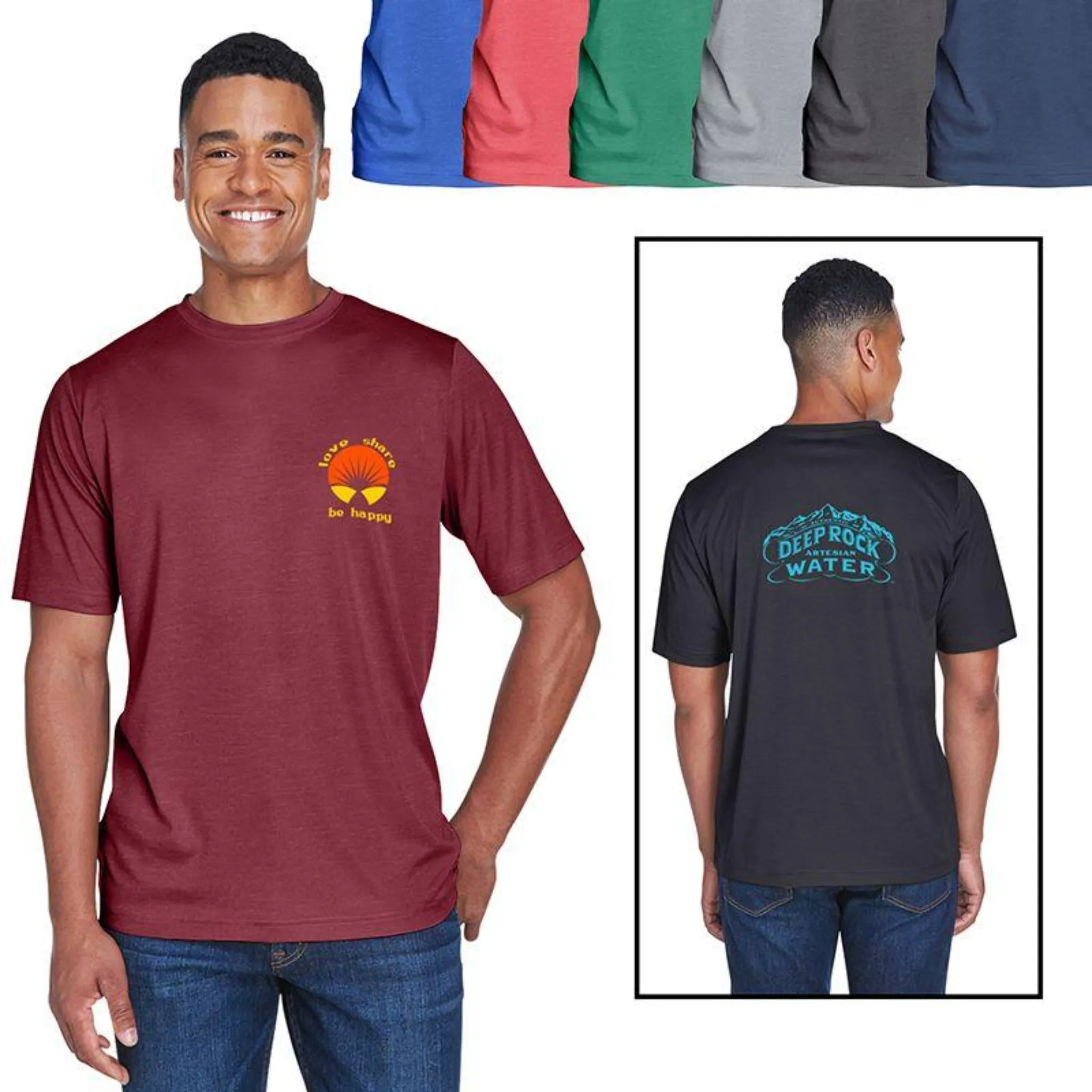 Men's Team 365® Sonic Heather Performance T-Shirt - SKU#403564