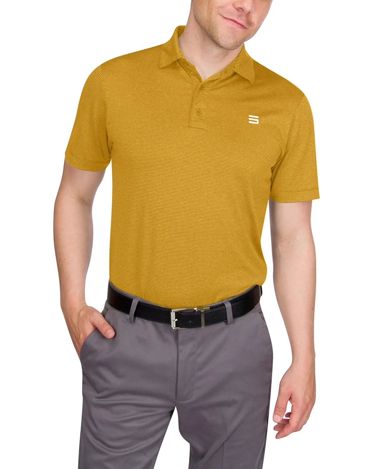Men’s Thin-Striped Golf Polo Shirt