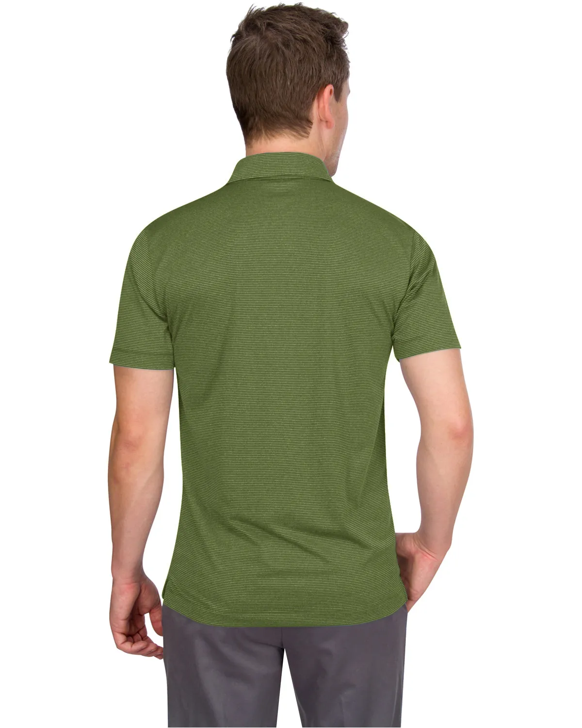 Men’s Thin-Striped Golf Polo Shirt