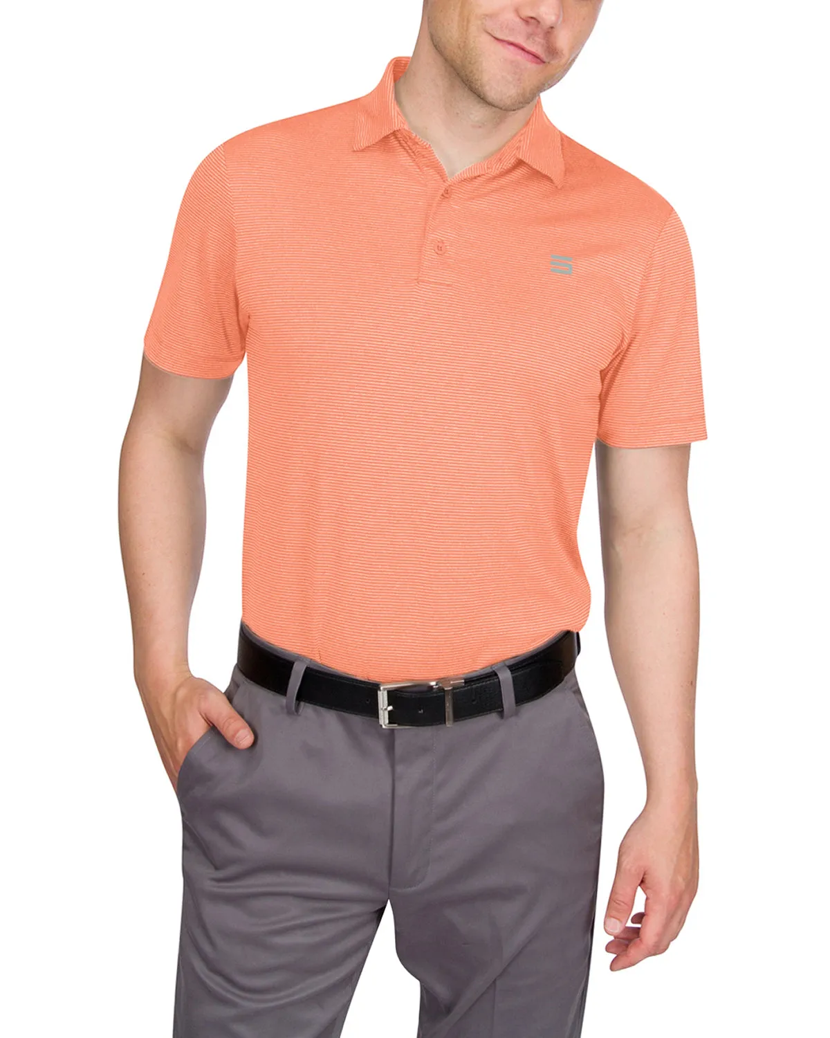 Men’s Thin-Striped Golf Polo Shirt