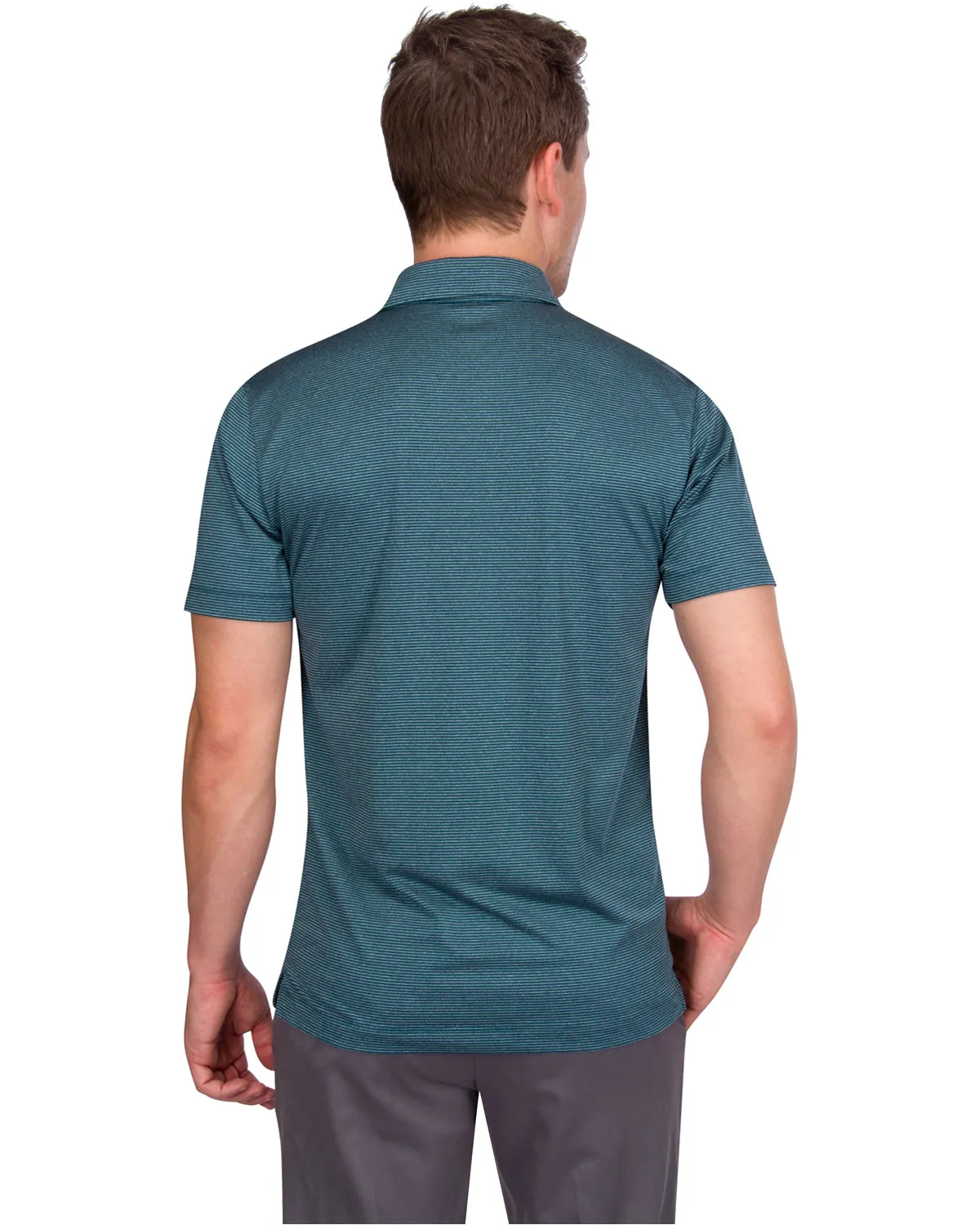 Men’s Thin-Striped Golf Polo Shirt