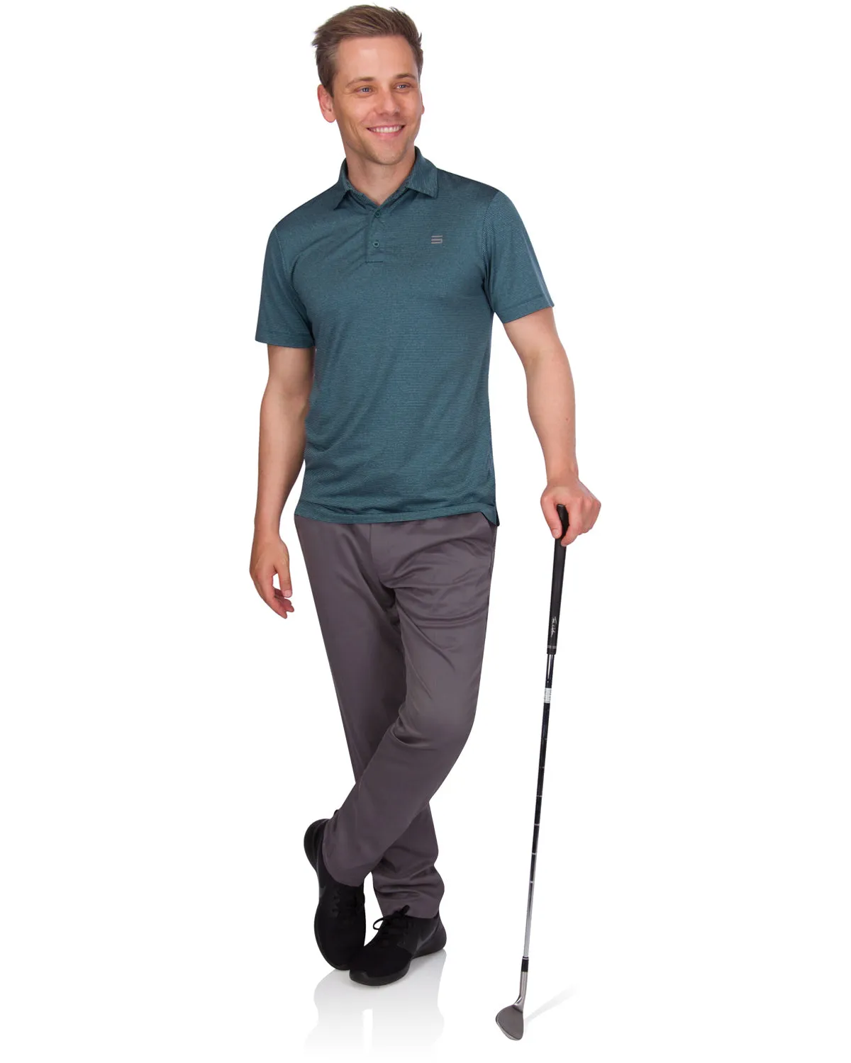 Men’s Thin-Striped Golf Polo Shirt