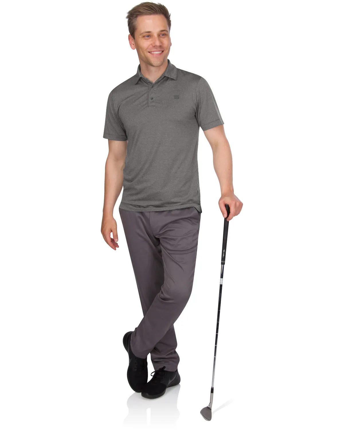 Men’s Thin-Striped Golf Polo Shirt