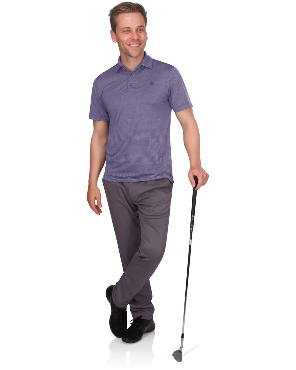 Men’s Thin-Striped Golf Polo Shirt