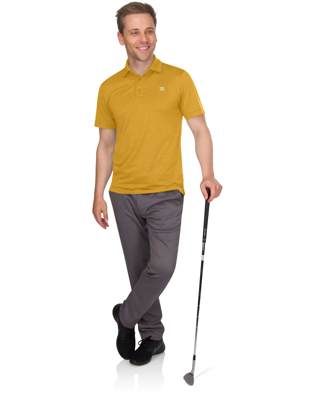 Men’s Thin-Striped Golf Polo Shirt