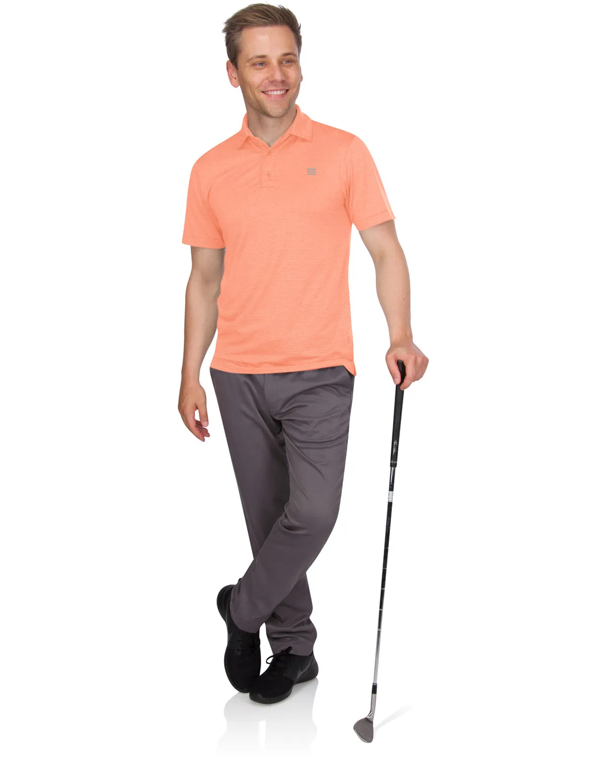 Men’s Thin-Striped Golf Polo Shirt