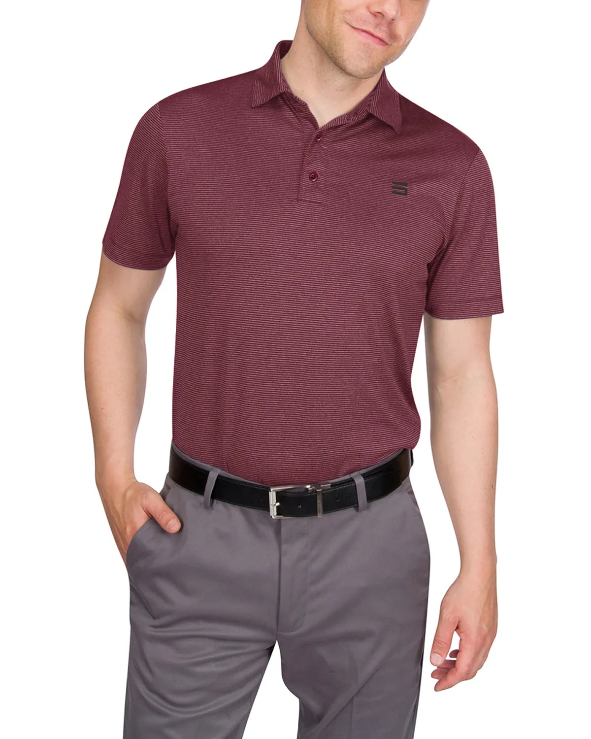 Men’s Thin-Striped Golf Polo Shirt