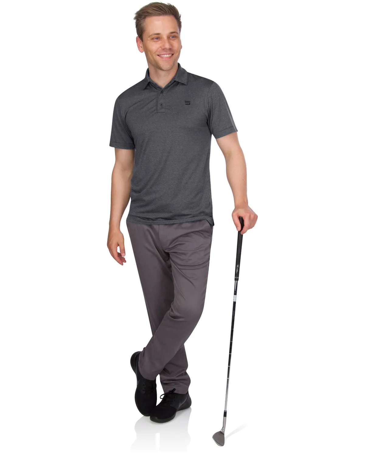 Men’s Thin-Striped Golf Polo Shirt