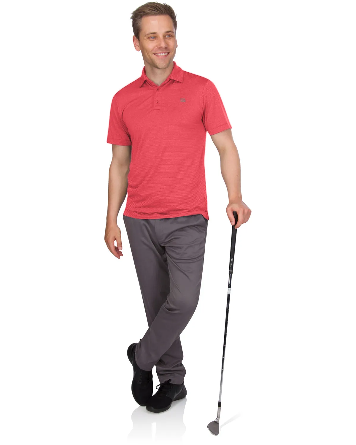 Men’s Thin-Striped Golf Polo Shirt