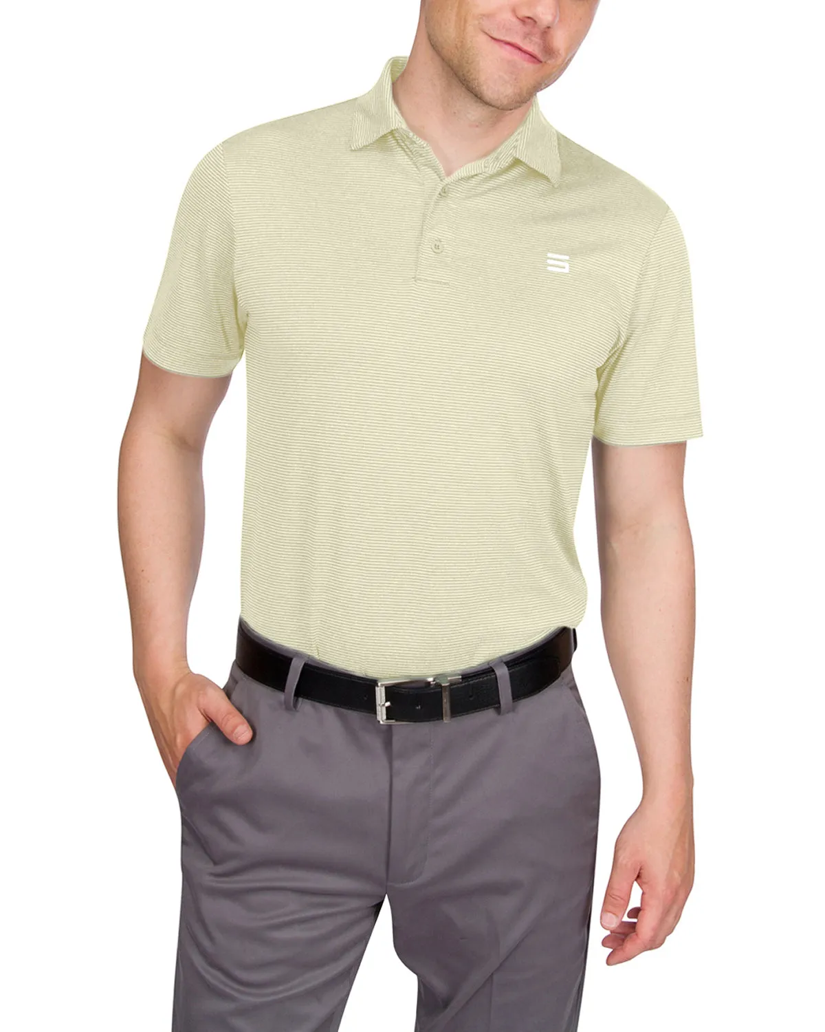 Men’s Thin-Striped Golf Polo Shirt