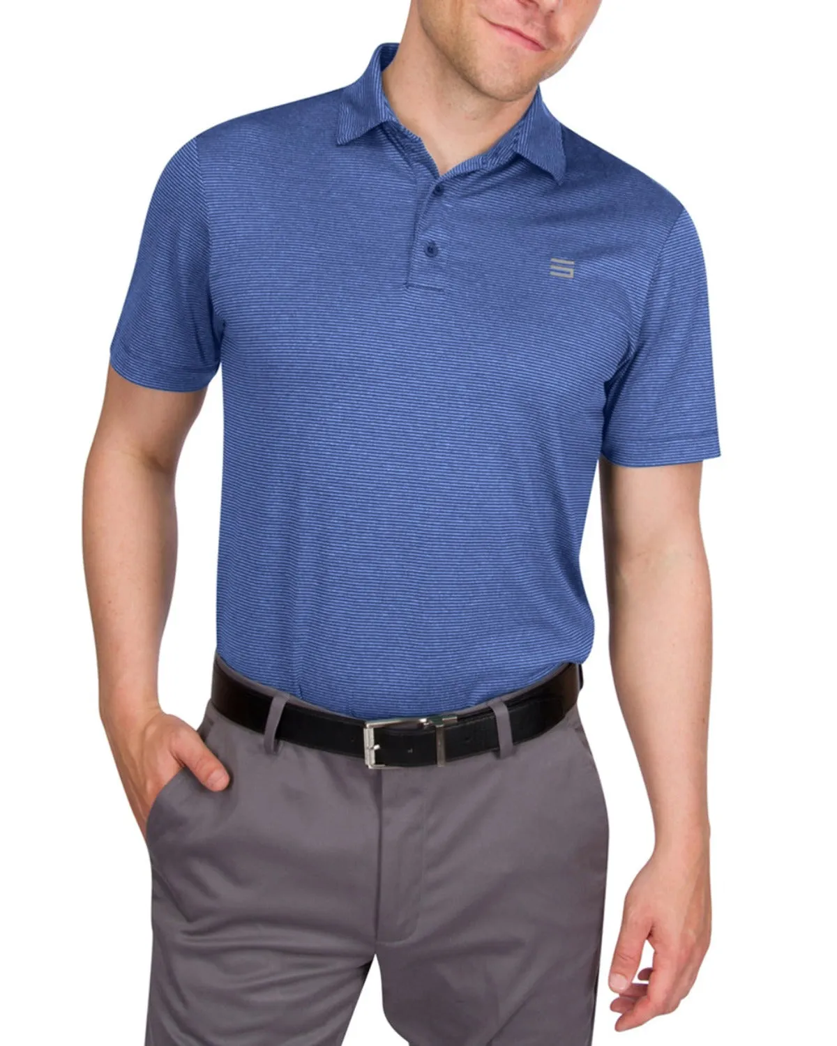 Men’s Thin-Striped Golf Polo Shirt