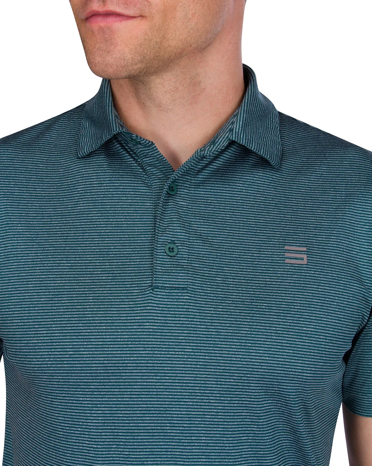 Men’s Thin-Striped Golf Polo Shirt