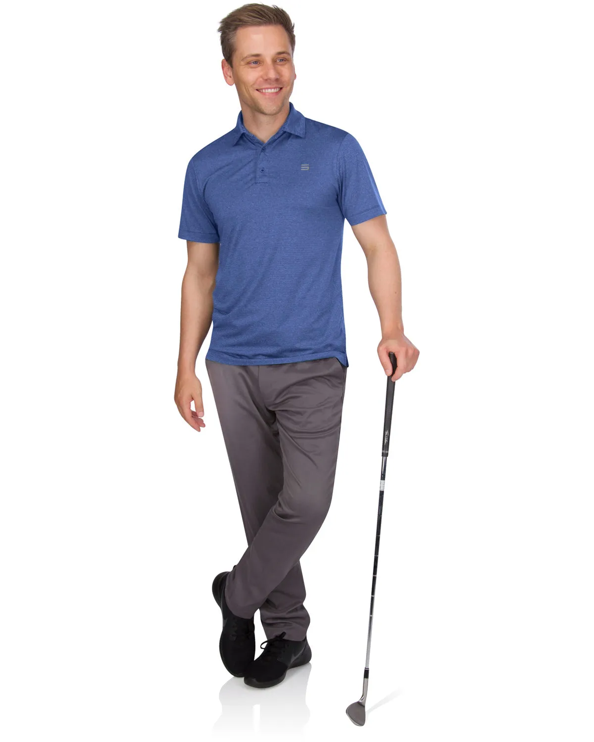 Men’s Thin-Striped Golf Polo Shirt