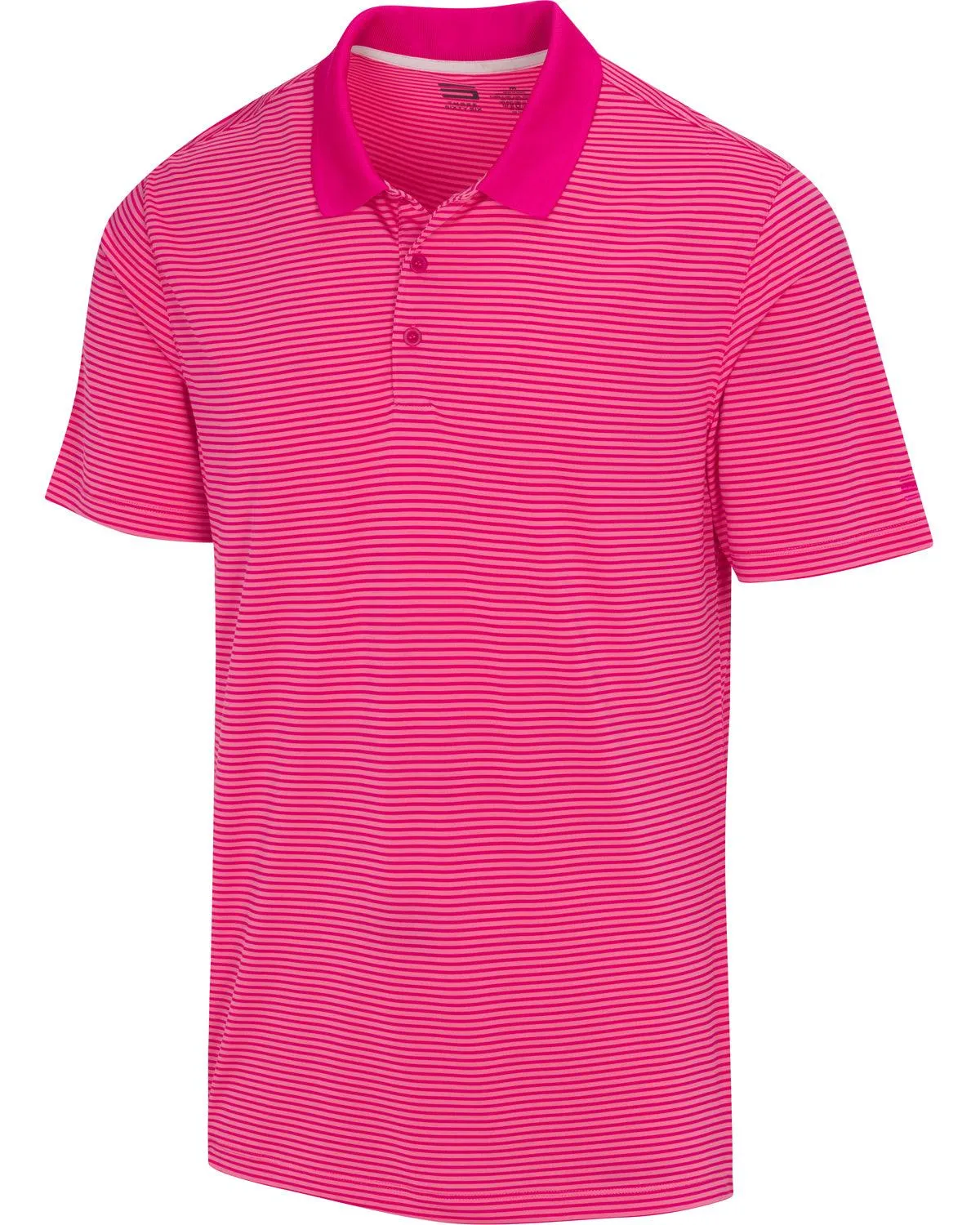 Men's Thin-Striped Solid-Collar Dry-Fit Golf Polo