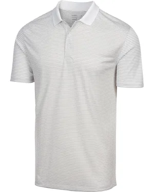 Men's Thin-Striped Solid-Collar Dry-Fit Golf Polo