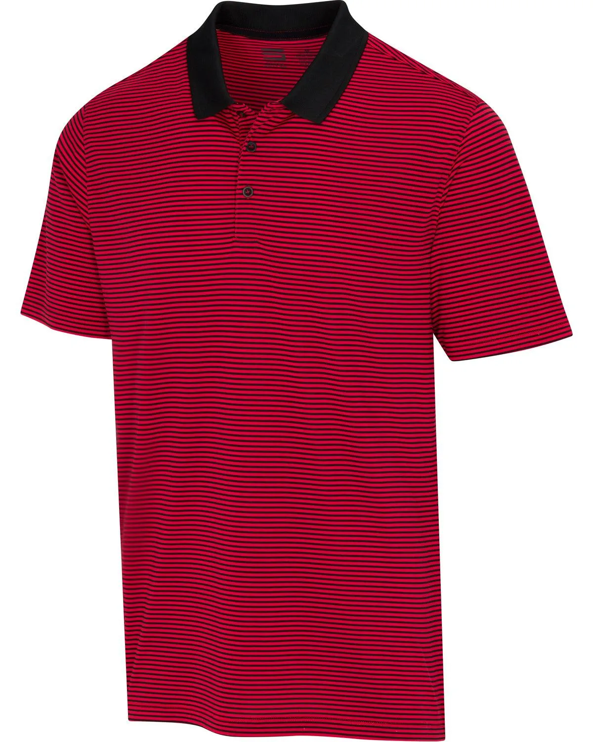 Men's Thin-Striped Solid-Collar Dry-Fit Golf Polo