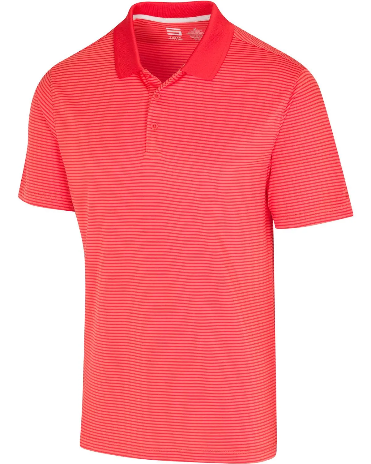 Men's Thin-Striped Solid-Collar Dry-Fit Golf Polo